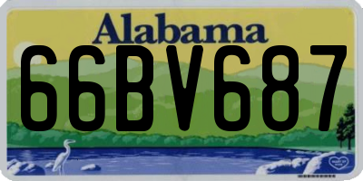 AL license plate 66BV687
