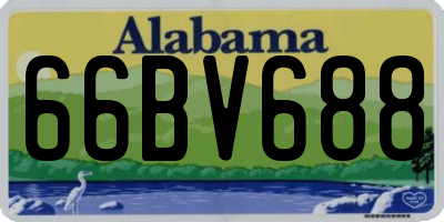 AL license plate 66BV688