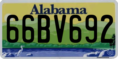 AL license plate 66BV692