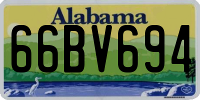 AL license plate 66BV694
