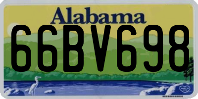 AL license plate 66BV698
