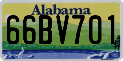 AL license plate 66BV701