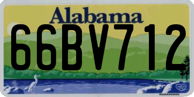 AL license plate 66BV712