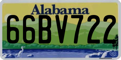 AL license plate 66BV722