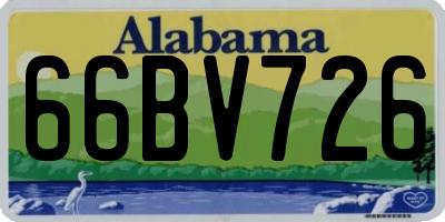 AL license plate 66BV726