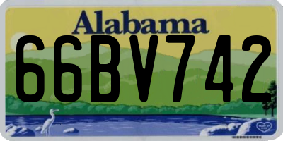 AL license plate 66BV742