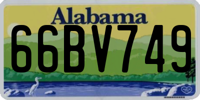AL license plate 66BV749