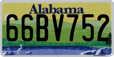 AL license plate 66BV752