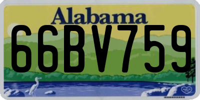 AL license plate 66BV759