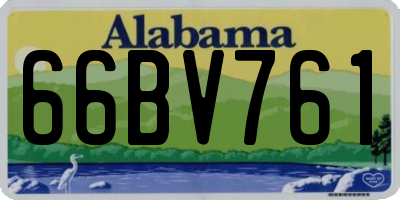 AL license plate 66BV761