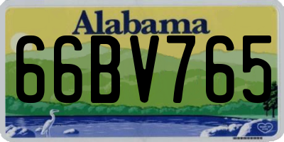 AL license plate 66BV765