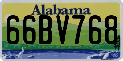 AL license plate 66BV768