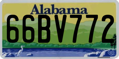 AL license plate 66BV772