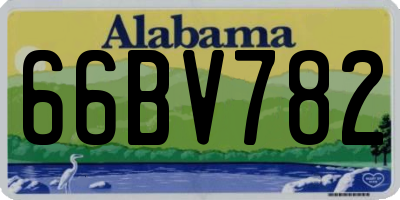 AL license plate 66BV782