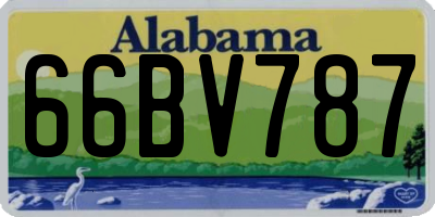 AL license plate 66BV787