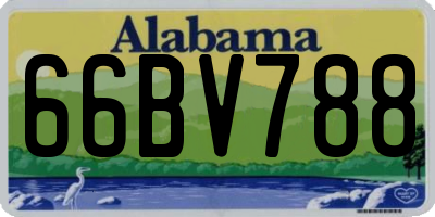AL license plate 66BV788