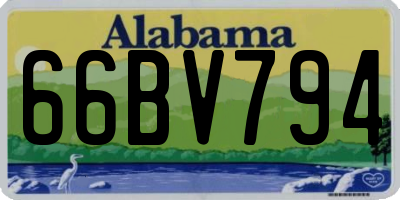AL license plate 66BV794