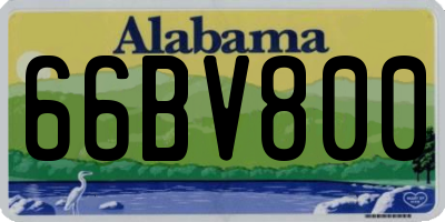 AL license plate 66BV800