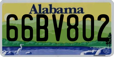 AL license plate 66BV802