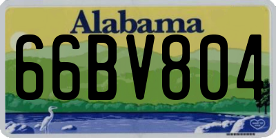 AL license plate 66BV804