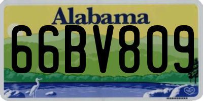 AL license plate 66BV809