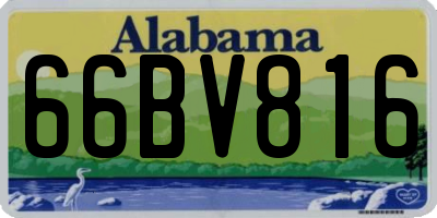AL license plate 66BV816