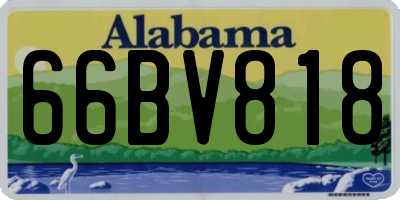 AL license plate 66BV818