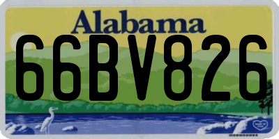 AL license plate 66BV826