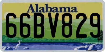 AL license plate 66BV829