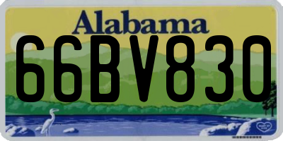 AL license plate 66BV830