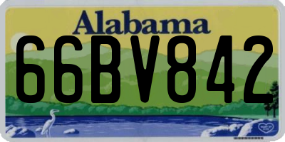 AL license plate 66BV842