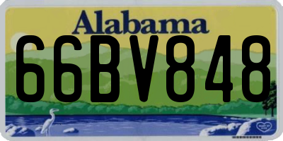 AL license plate 66BV848