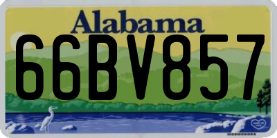 AL license plate 66BV857