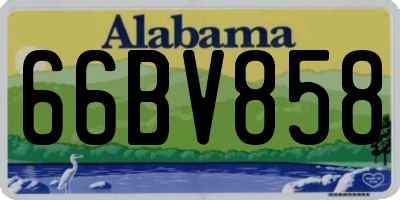AL license plate 66BV858