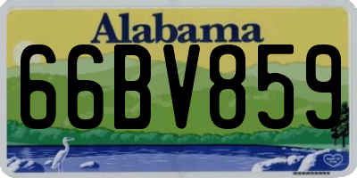 AL license plate 66BV859