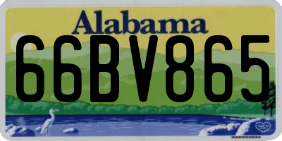 AL license plate 66BV865