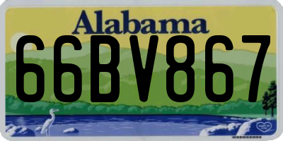 AL license plate 66BV867