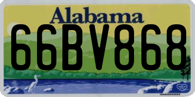 AL license plate 66BV868