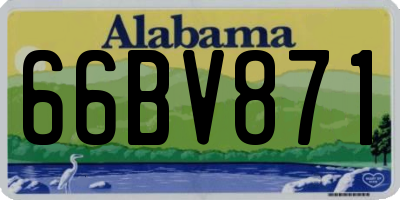 AL license plate 66BV871