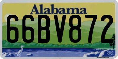 AL license plate 66BV872