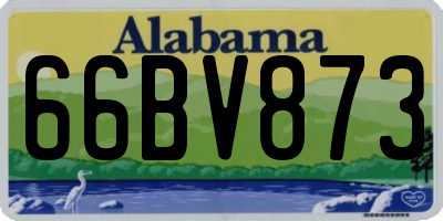 AL license plate 66BV873
