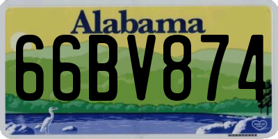 AL license plate 66BV874