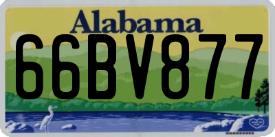 AL license plate 66BV877