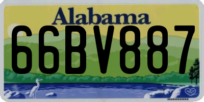 AL license plate 66BV887