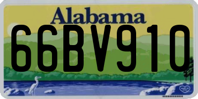 AL license plate 66BV910