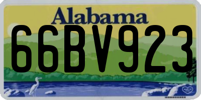 AL license plate 66BV923