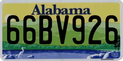 AL license plate 66BV926