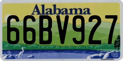 AL license plate 66BV927
