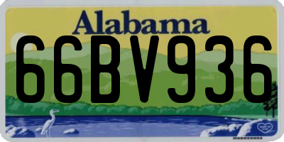 AL license plate 66BV936