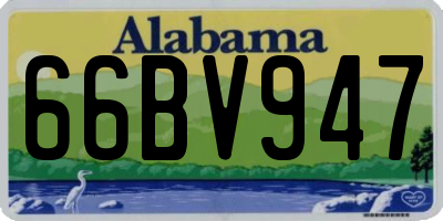 AL license plate 66BV947